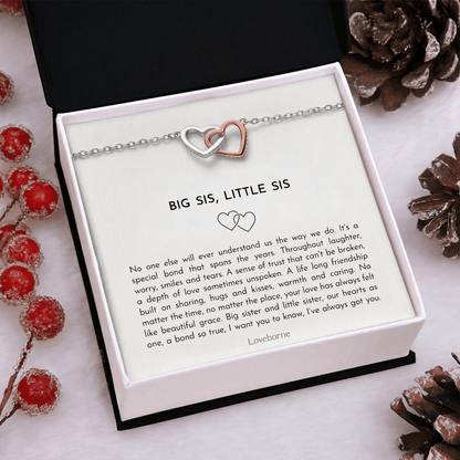To My Sister - Always Us - Interlocking Hearts Necklace