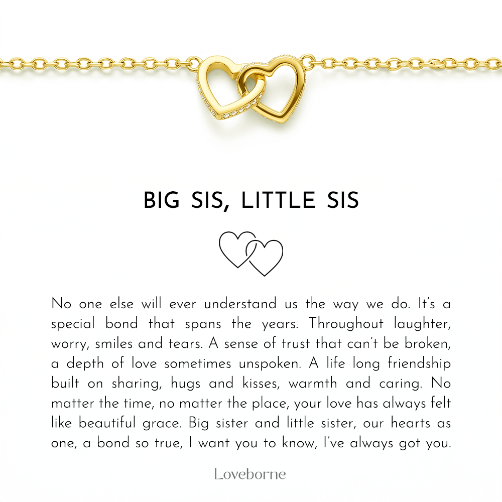 To My Sister - Always Us - Interlocking Hearts Necklace