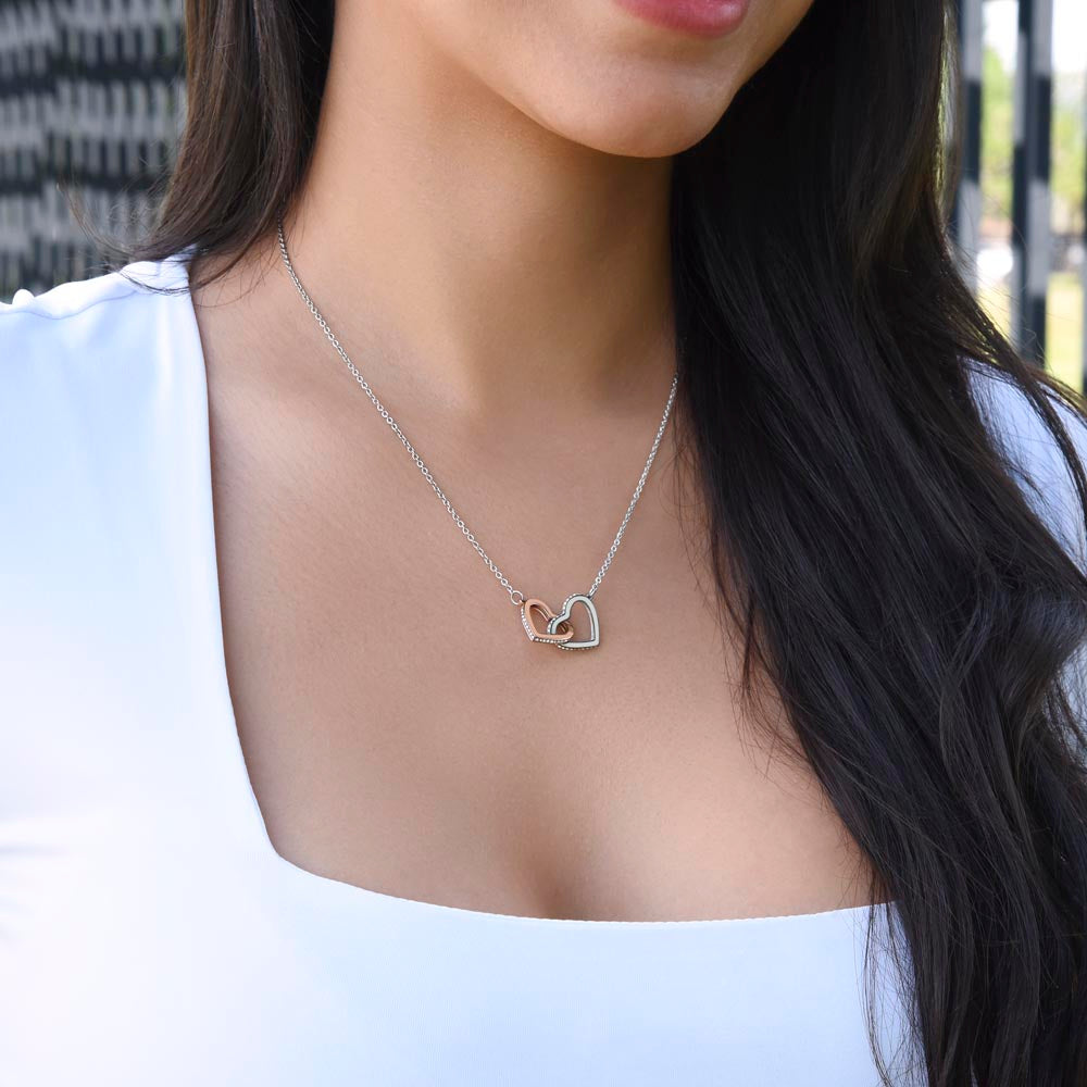 To My Sister - Always Us - Interlocking Hearts Necklace